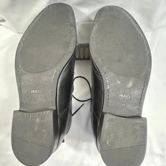 Hugo Boss Men's Black Leather Chukka Boots Ankle Style Size 9/42 - Picture 5 of 7